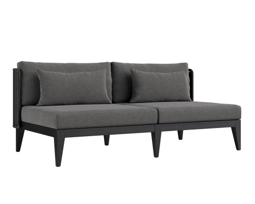 Ibiza 2 Seater Sofa - Charcoal - Gracebay Grey