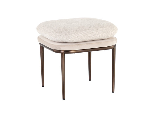 Koffi Stool - Dark Bronze - Chacha Cream / Meg Taupe