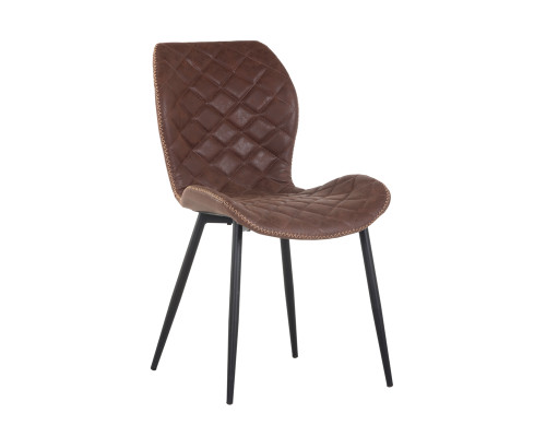 Lyla Dining Chair - Black - Antique Brown