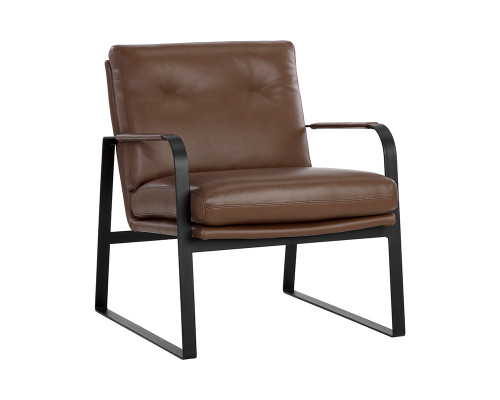 Sterling Lounge Chair - Missouri Mahogany Leather