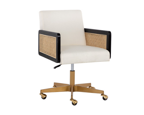 Claudette Office Chair - Linoso Ivory