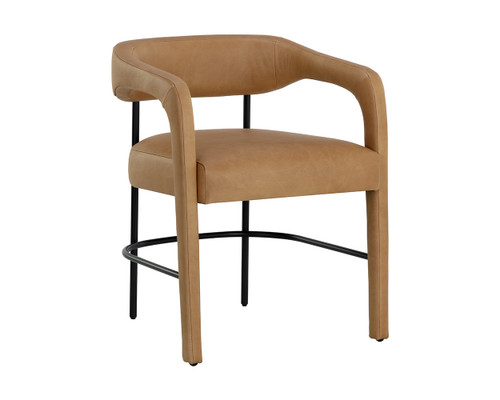 Mavia Dining Armchair - Ludlow Sesame Leather