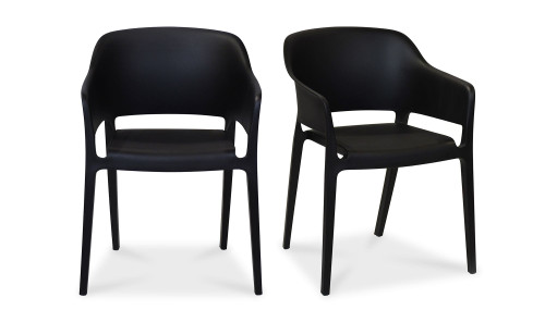 QX-1011-02 - Faro Outdoor Dining Chair Black Set Of Two