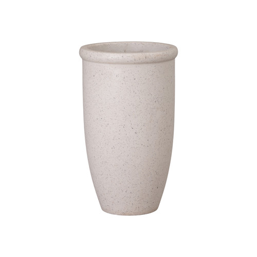 ROUND LIP PLANTER, TERRAZZO WHITE