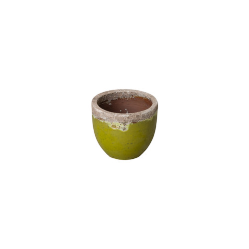ROUND PLANTER, REEF/LIME