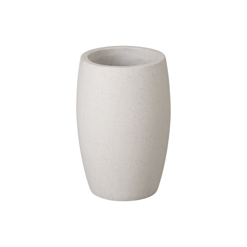 ROUND PLANTER, TERRAZZO WHITE