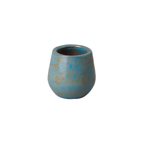 ROUND POT, TURQUOISE WASH