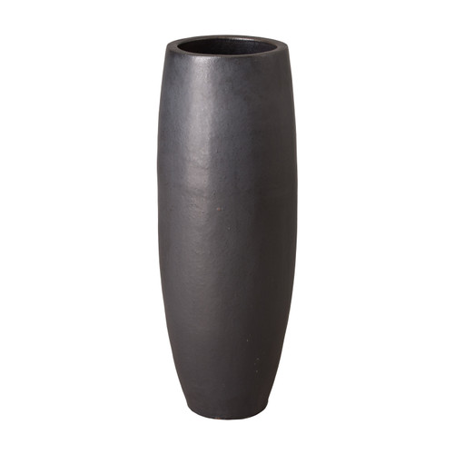 ROUND TALL JAR, MATTE BLACK