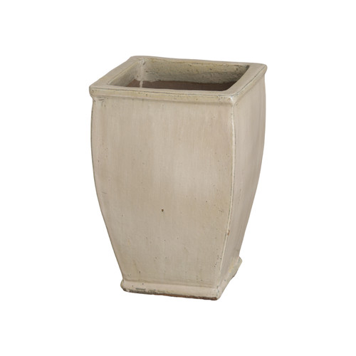 SQUARE PLANTER, DISTRESSED WHITE