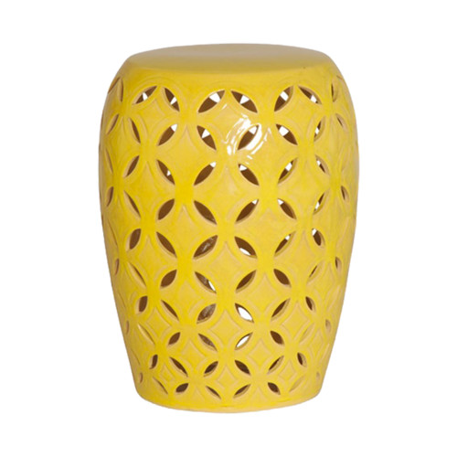 LATTICE STOOL/TABLE, YELLOW