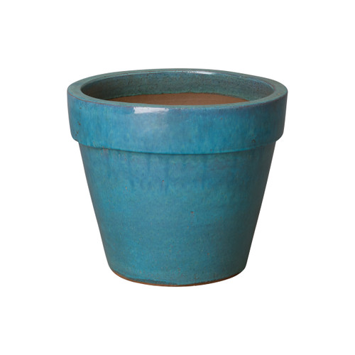 ROUND FLOWER POT, TEAL