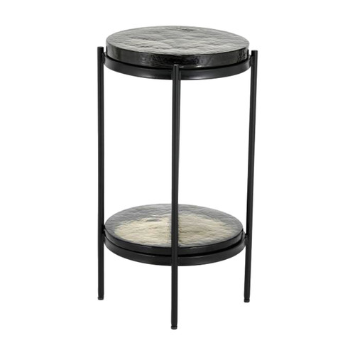 Artemis Glass Side Table, Bronze Glass