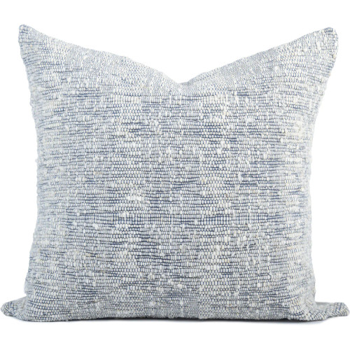 Blue Chunky Wool Pillow