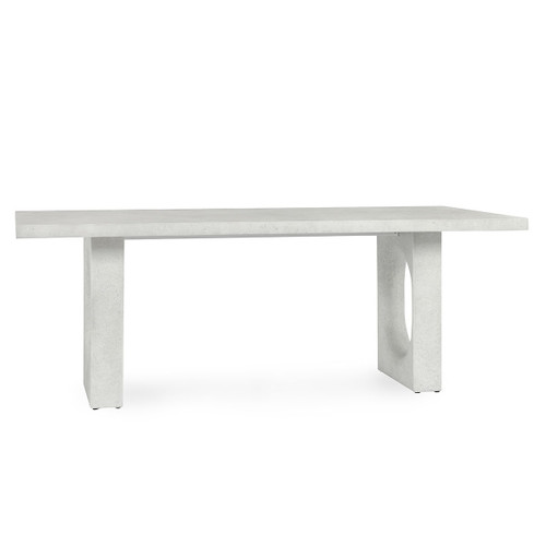 51031636 - Lange Outdoor Concrete 82  Dining Table Ivory