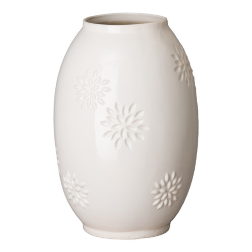 KIKU VASE, WHITE