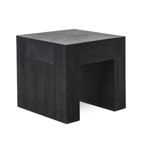 51031690 - Bristol Reclaimed Oak 24  End Table Black