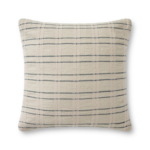 Amber Lewis x Loloi PAL0006 Pillows Cream / Blue_3