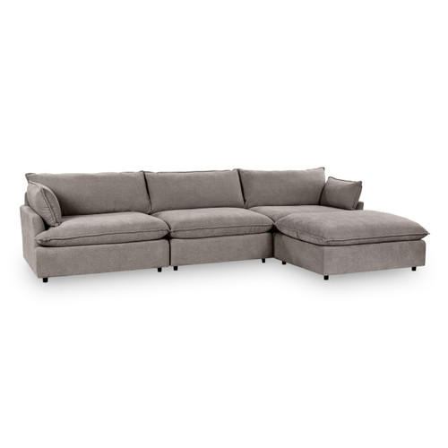 5308SC4ECH - Caplan Upholstered 4pc Modular Sectional Charcoal