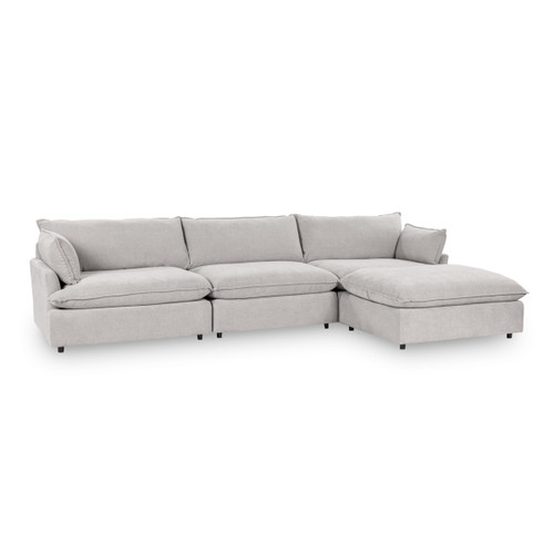 5308SC4EGR - Caplan Upholstered 4pc Modular Sectional Gray