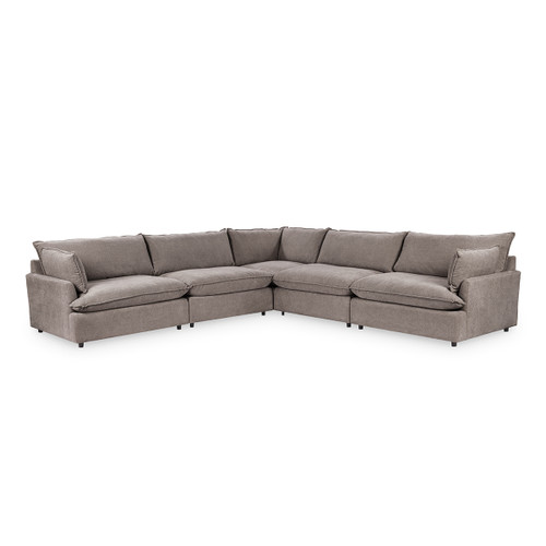 5308SC5ECH - Caplan Upholstered 5pc Modular Sectional Charcoal