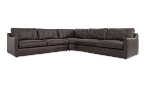 XQ-1020-20 - Thurlow Corner Modular Sectional Espresso Brown Leather