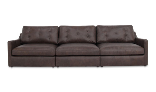 XQ-1019-20 - Thurlow Modular Sofa Espresso Brown Leather