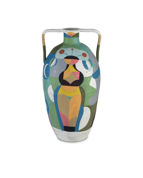 Amphora Large Multi-Colored Vase
