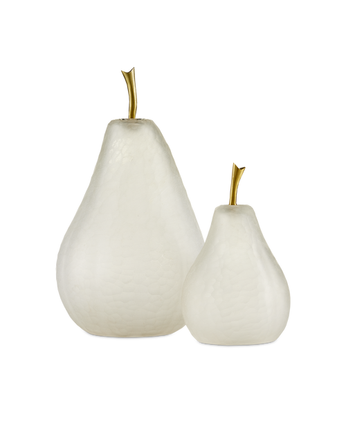 Glass Pear Set of 2