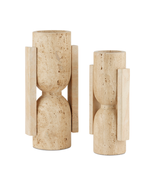 Stone Vase, Face to Face Set of 2