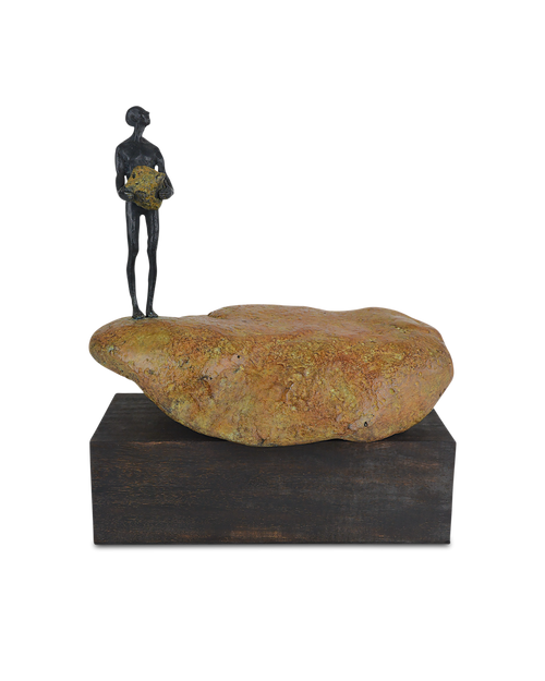 Man on Rock Small Bronze