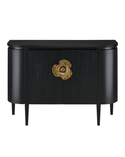 Briallen Black Demi-Lune Cabinet