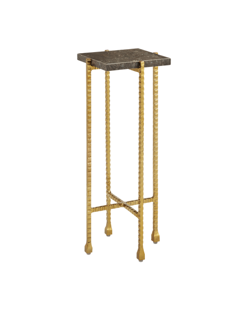 Flying Marble Gold Drinks Table