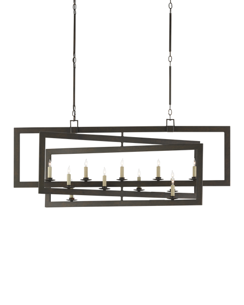 Middleton Rectangular Bronze Chandelier