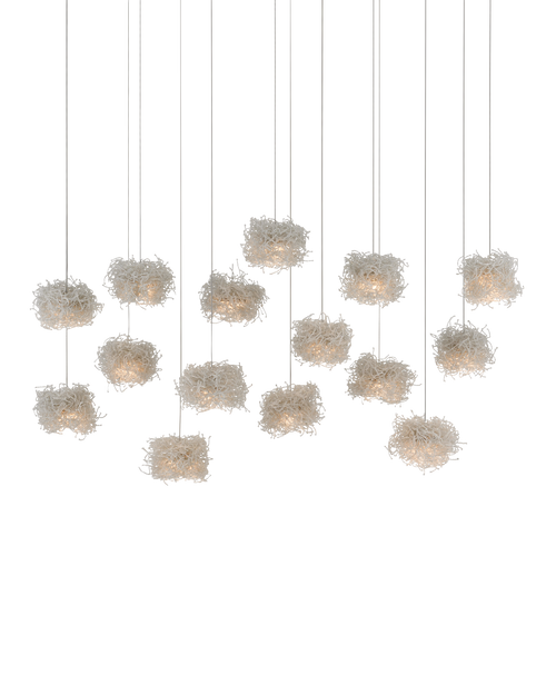 Birds Nest 15-Light Linear Multi-Drop Pendant