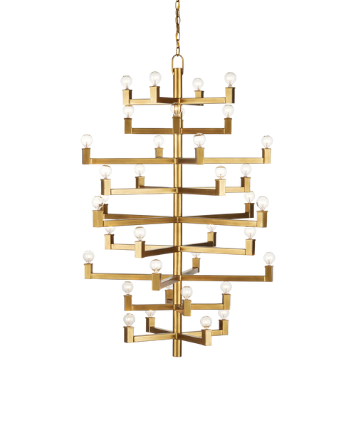 Andre Large Brass Chandelier