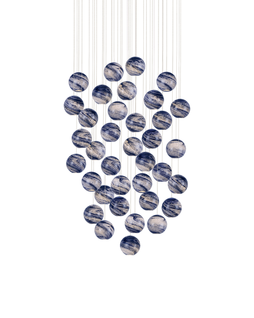 Palatino 36-Light Round Multi-Drop Pendant