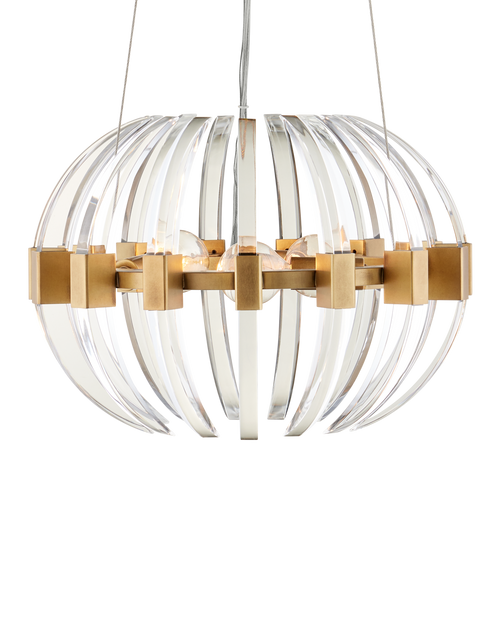 Coquette Small Brass Chandelier