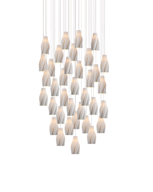 Posh 36-Light Round Multi-Drop Pendant