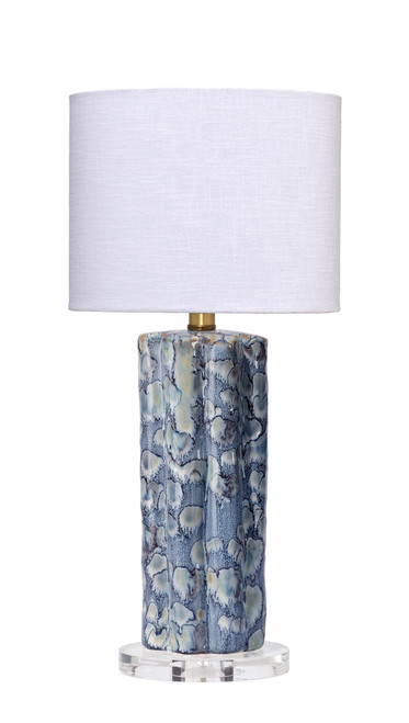 Flurry Ceramic Small Table Lamp with Linen Shade