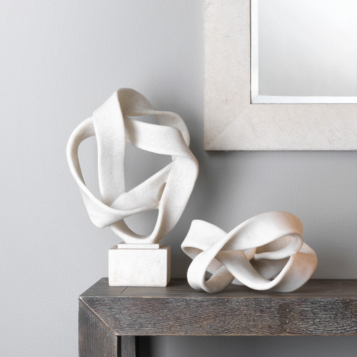 Tangled Resin Decorative Table Object, Off-White - Demarchelier & Co.