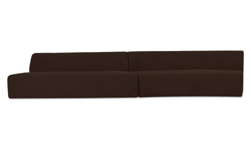 OA-1094-20 - Naomi 2 Piece Wave Modular Sectional Dark Brown
