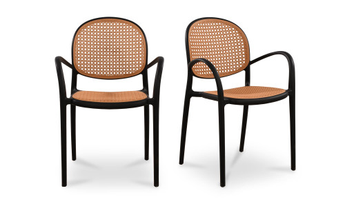 QX-1003-02 - Soren Outdoor Dining Chair Black Set Of Two