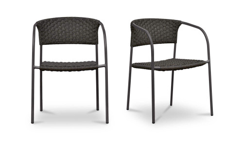 GE-1009-20 - Zola Outdoor Dining Chair Dark Brown Set Of Two