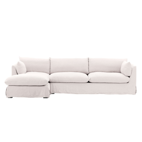 Dolasa 2 Piece Chaise Sectional Slipcover LAF Natural