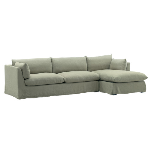 Dolasa 2 Piece Chaise Sectional Slipcover RAF Forest