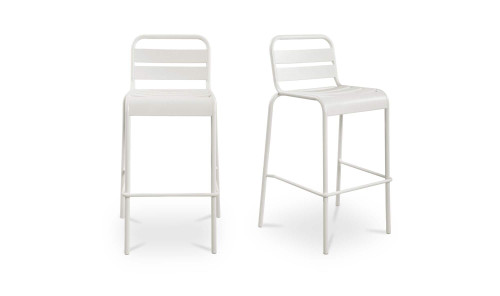 QX-1022-18 - Kade Outdoor Bar Stool White Set Of Two