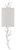 Baneberry White Wall Sconce, White Shade, Right