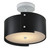 Ritsu Black Semi-Flush Mount