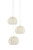 Piero White 3 Round Multi-Drop Pendant