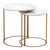 Carrera Round Nesting Accent Table - Brushed Gold